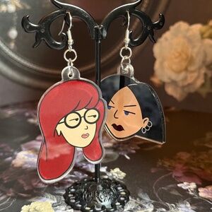 Daria and Jane Earrings, MTV Earrings, Daria, Craftsylvania